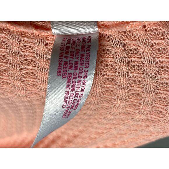 Xhilaration Women’s Orange Waffle Knit Pajama Cami Top Scoop  Sleepwear Size S - Picture 3 of 12